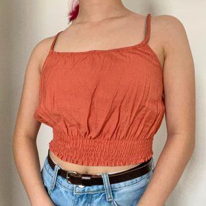BURNT ORANGE CROPPED CAMISOLE